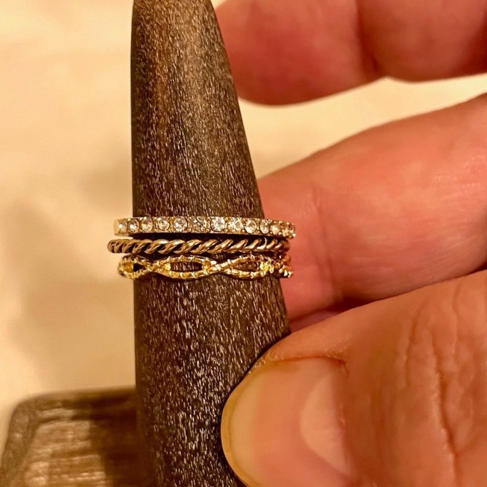 Three's Not a Crowd Stacking Ring Trio - Picture 1 of 3